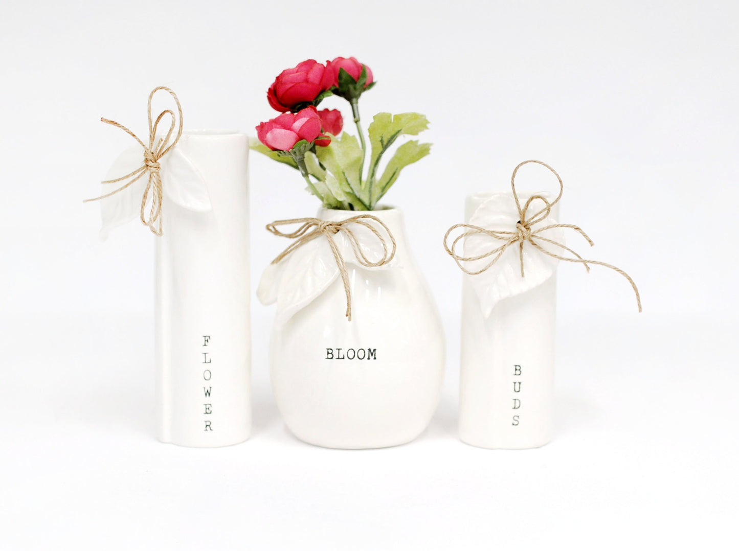 White Bud Vases