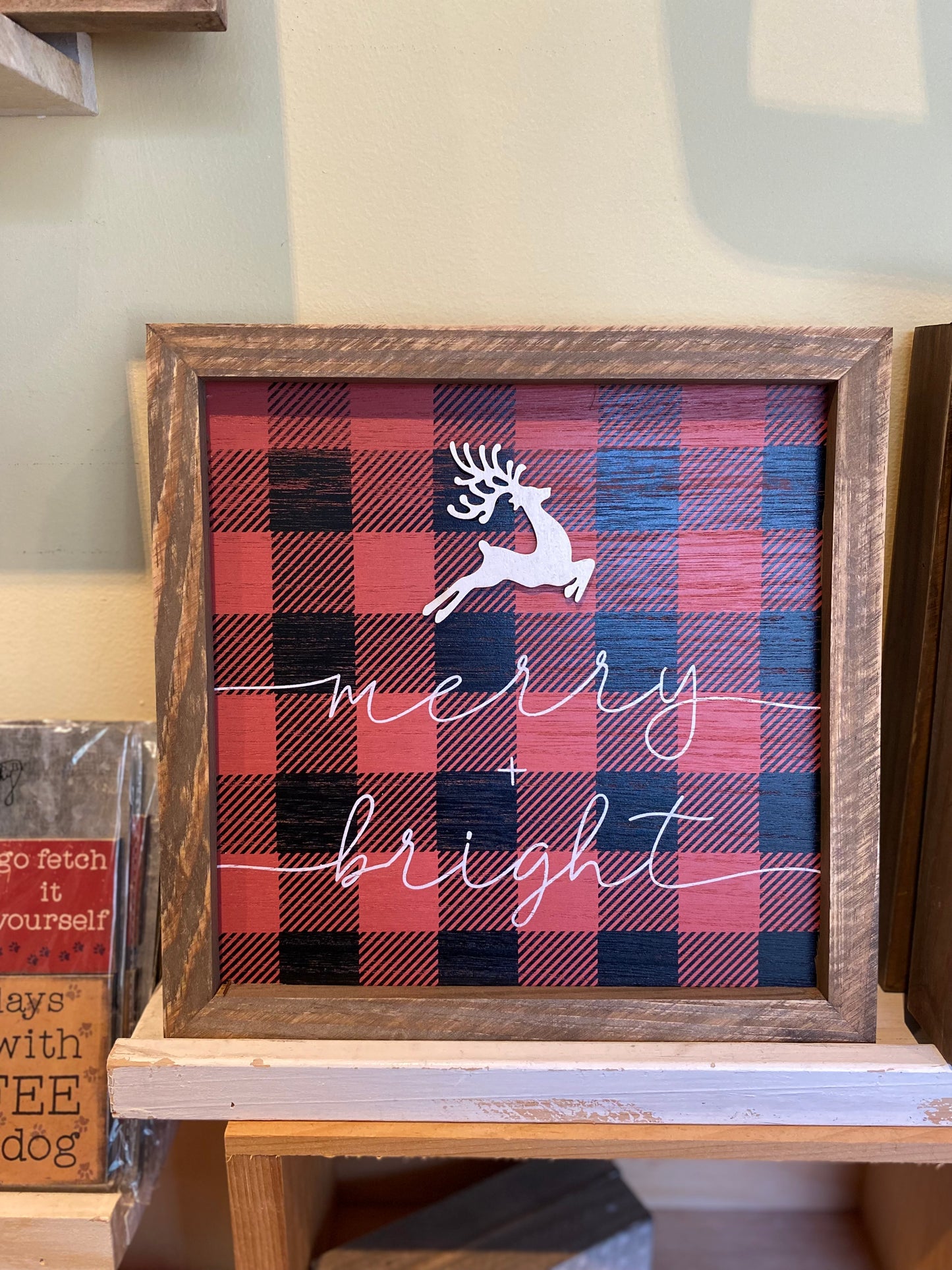 Buffalo Plaid Holiday Signs