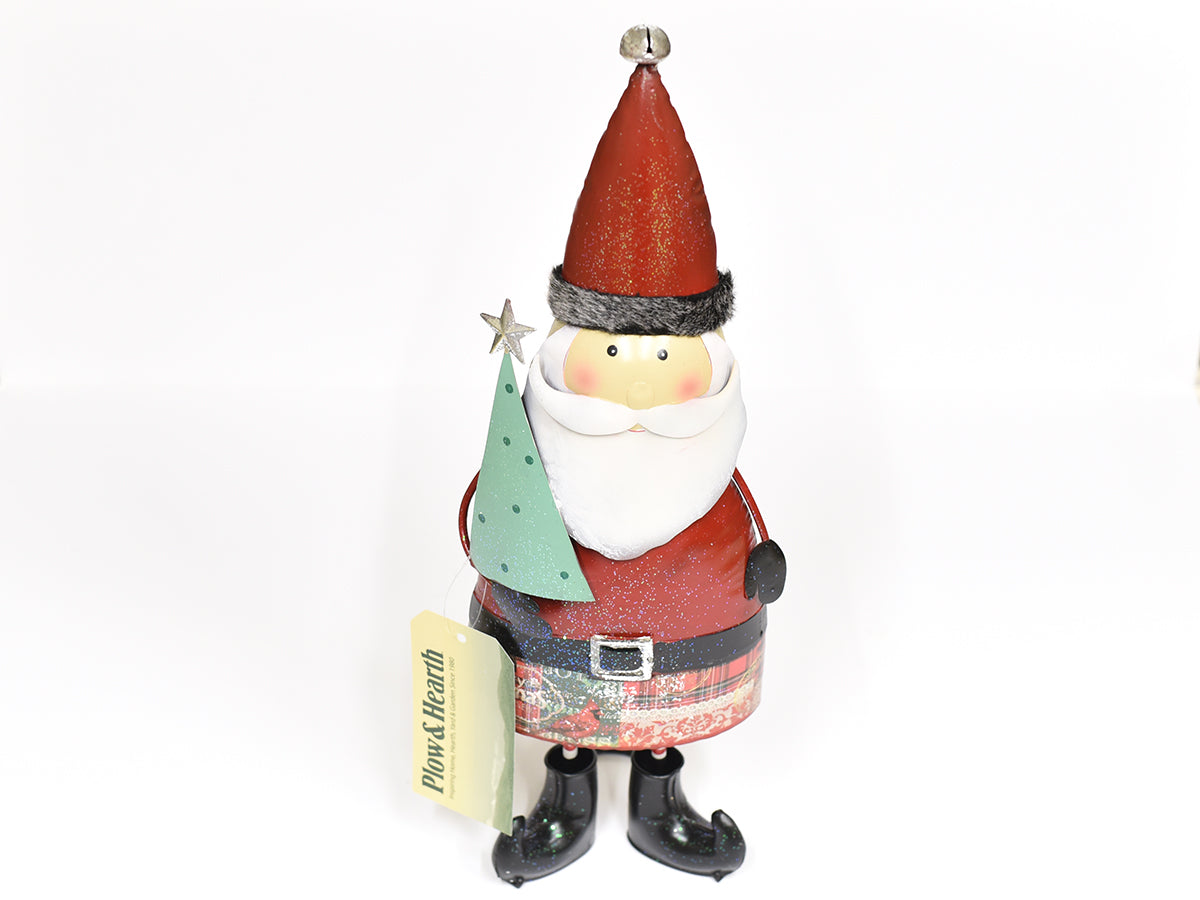 Decorative Metal Santa - Plow & Hearth