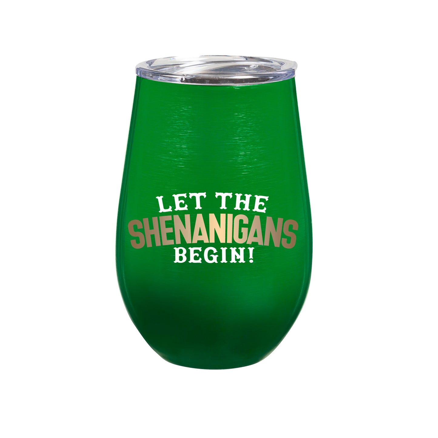 Tumbler with Plush Leprechaun