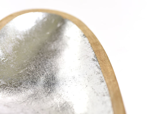 Wooden Silver and Gold Bowl