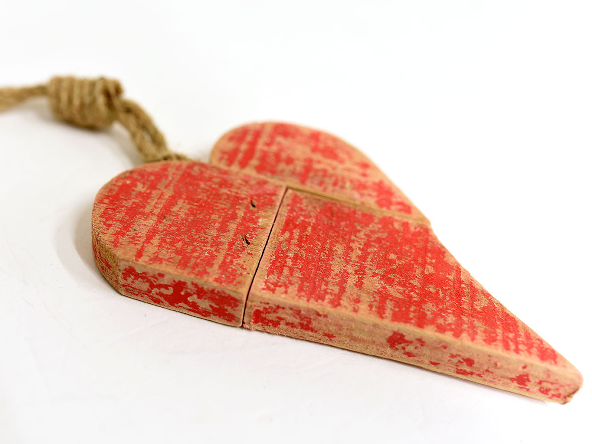 Wooden Rope Heart