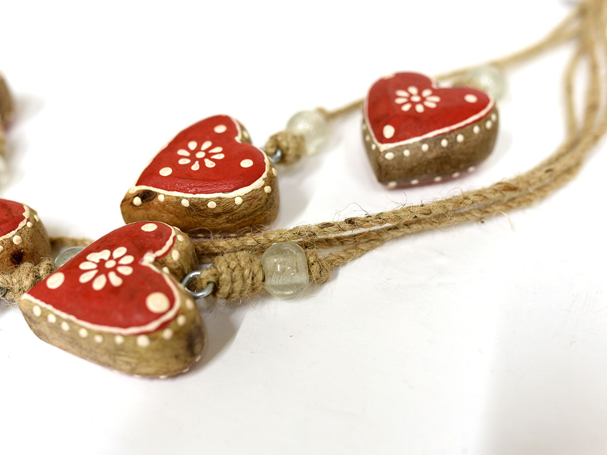 Hanging Wooden Hearts