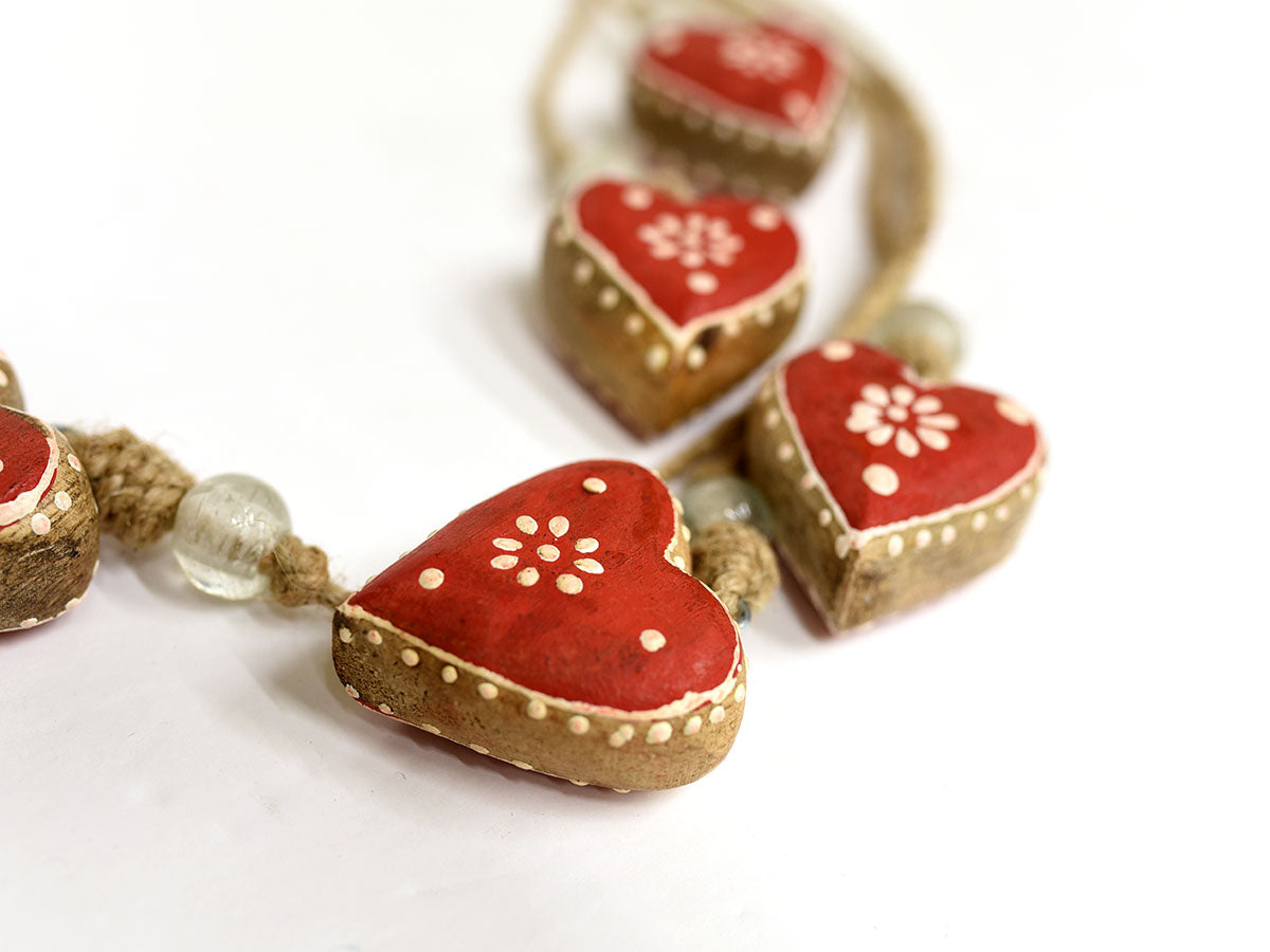 Hanging Wooden Hearts