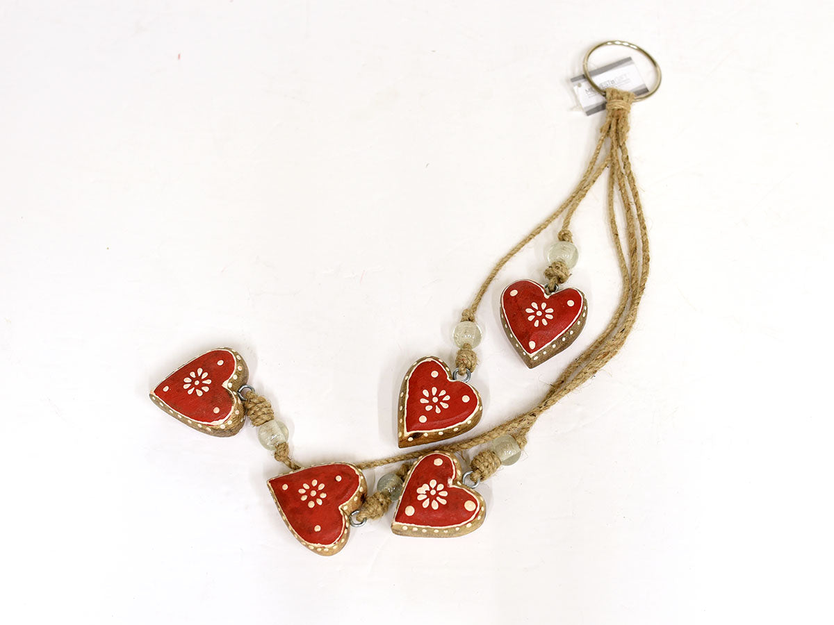 Hanging Wooden Hearts