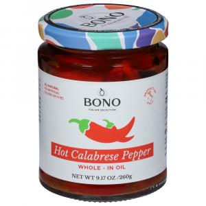 Bono- Italian Selection Hot Calabrese Pepper Whole - In Oil