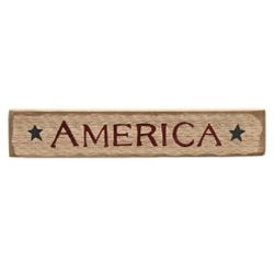 America with Blue Stars Distressed Barnwood Sign