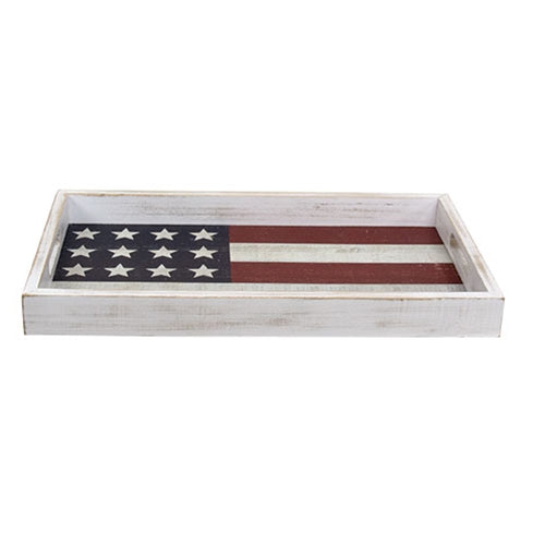 American Flag Wooden Tray