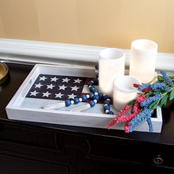 American Flag Wooden Tray