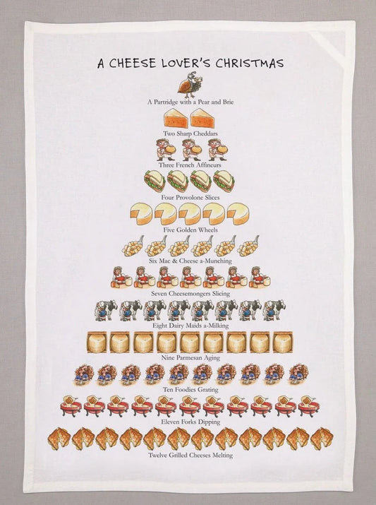 A Cheese Lover's Christmas - Tea Towel