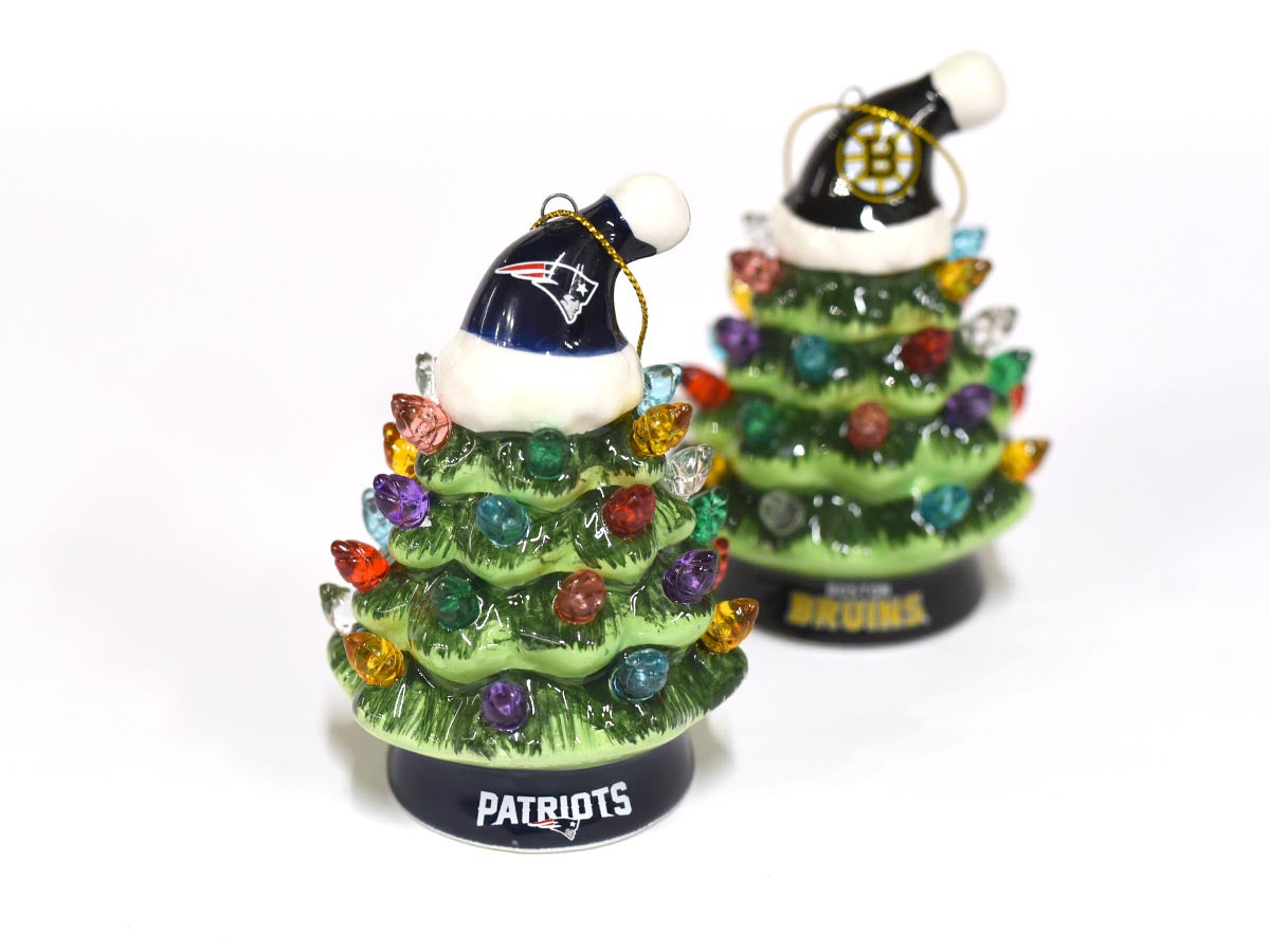 Patriots and Bruins Light Up Tree Ornament