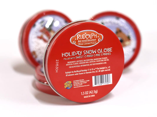 Holiday Snow Globe Candy Tin
