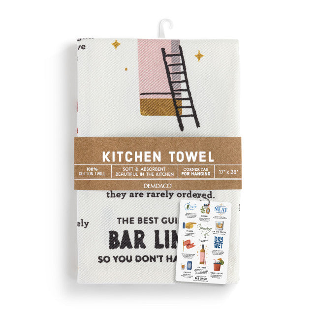 Bar Lingo Cotton Twill Kitchen Towel