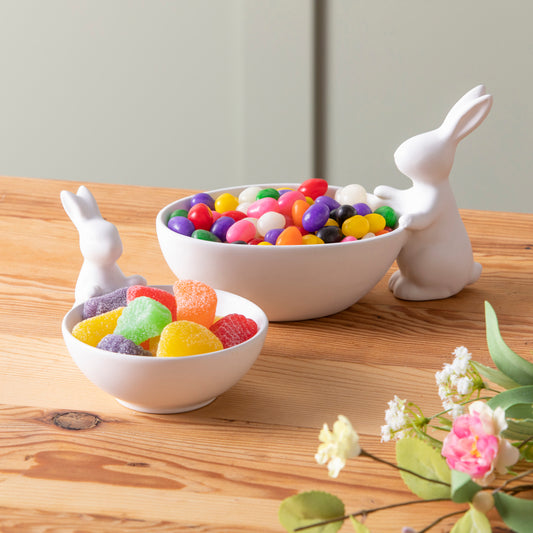 Ceramic Bunny with Bowl