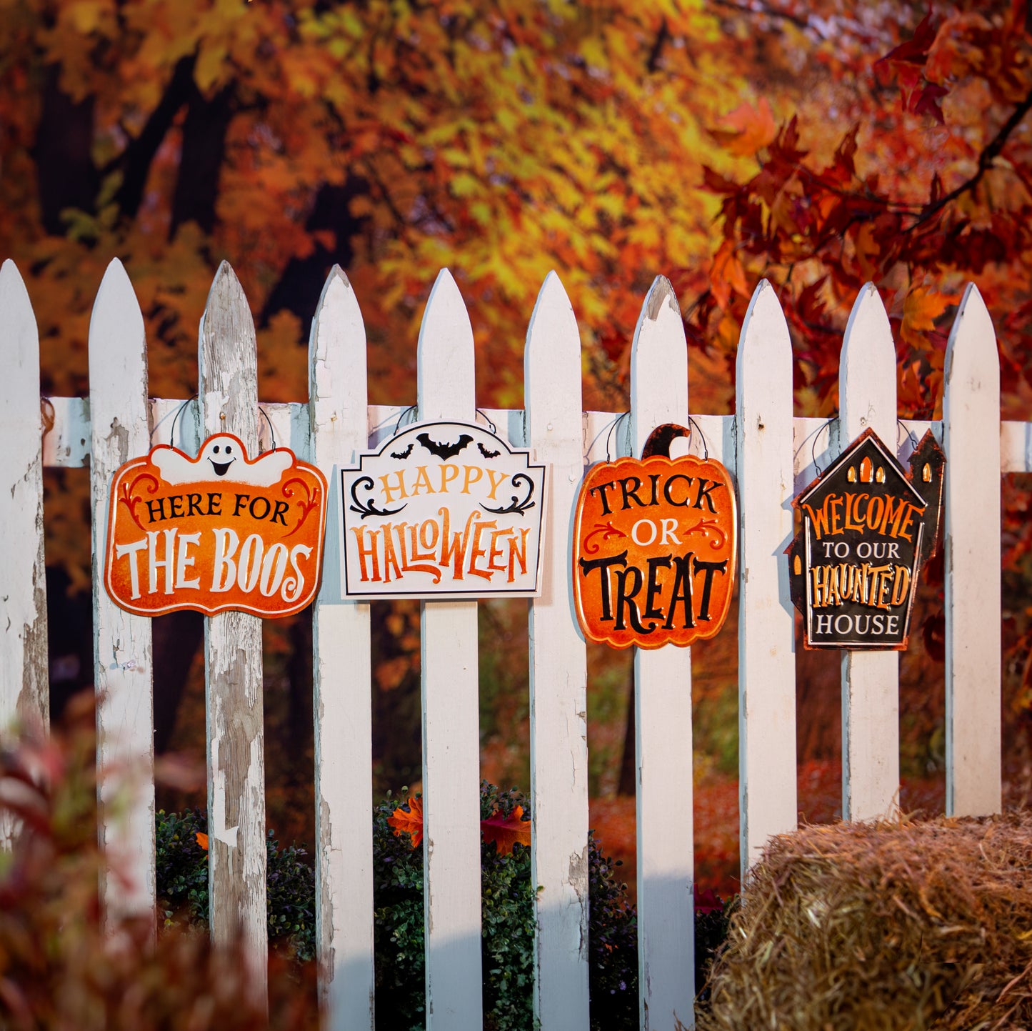 Printed Metal Hanging Halloween Sign