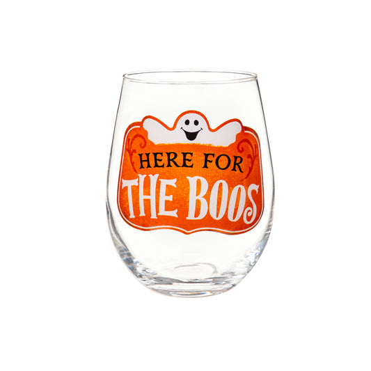 Here For The Boos Stemless Glass