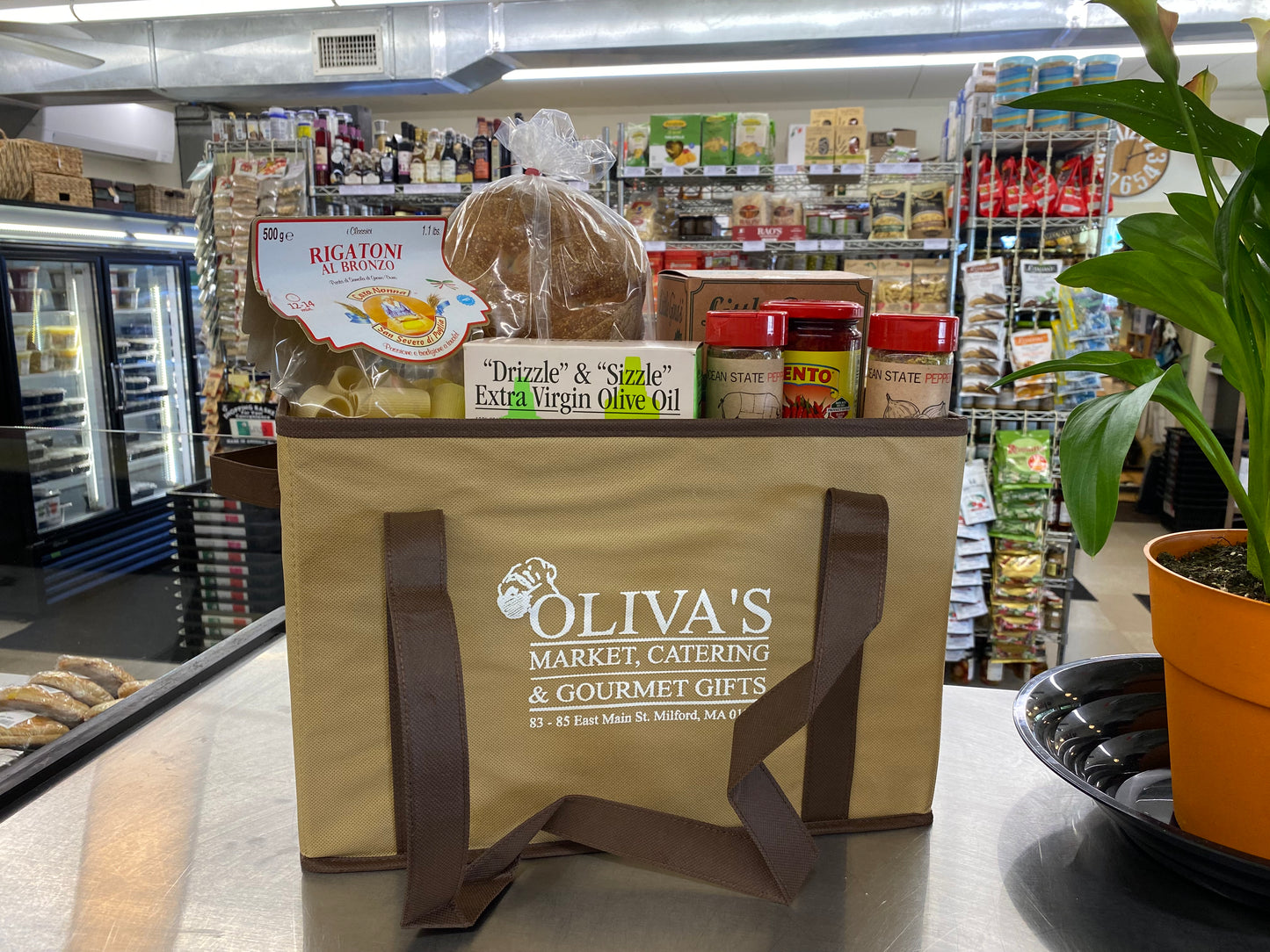 Oliva's Basket Tote - Khaki