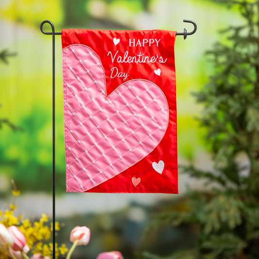 Valentine Applique Garden Flag