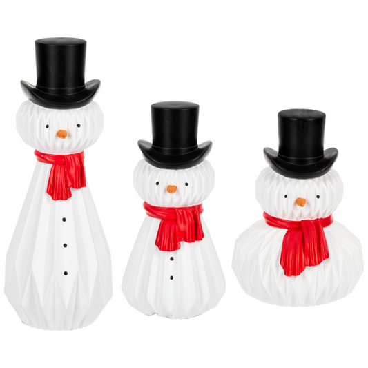 Honeycomb Snowman Figurine