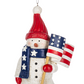 Patriotic Snowman Ornament