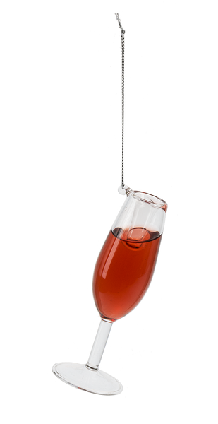 Prosecco Ho Ho Ho Wine Glass Ornament