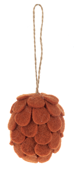 Felted Pinecone Ornament