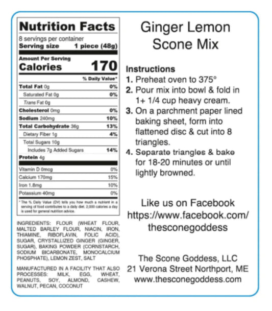 The Scone Goddess - Ginger Lemon