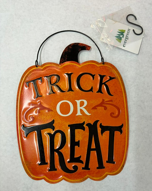 Printed Metal Hanging Halloween Sign