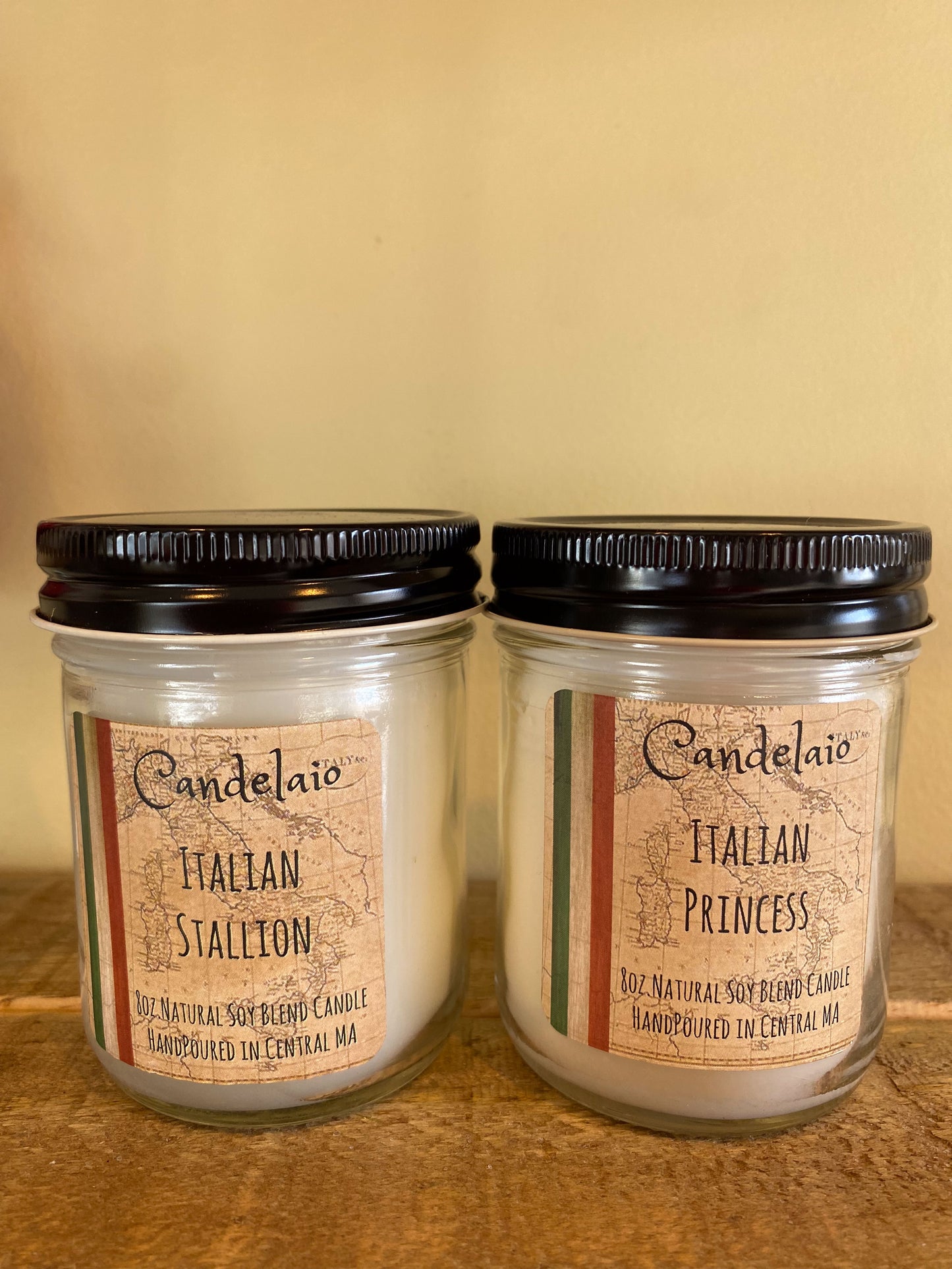 Candelaio 8oz. Candle - Italian Stallion & Italian Princess