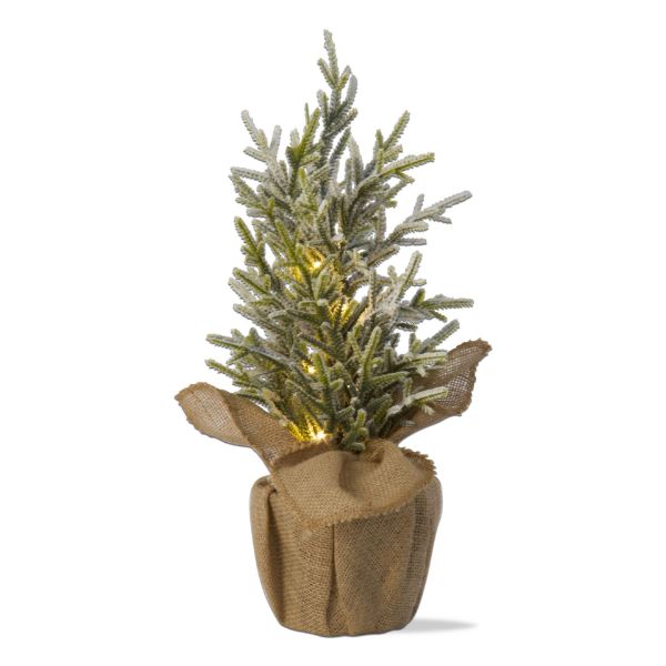LED Pine Tree with Burlap Pot