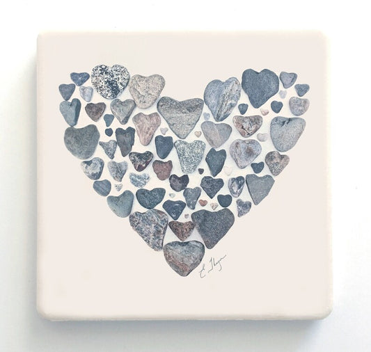 Love Rocks Ceramic Coaster