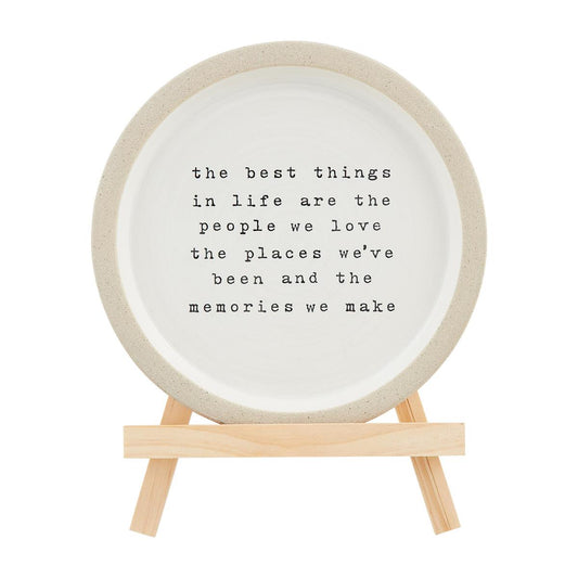 The Best Things Sentiment Plate Easel Set