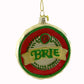 Noble Gems Brie Cheese Glass Ornament