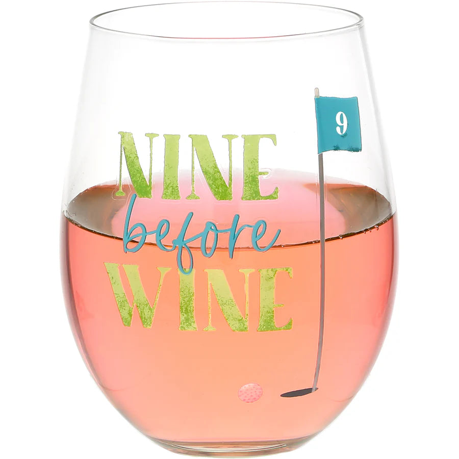 Golf Stemless Wine Glass