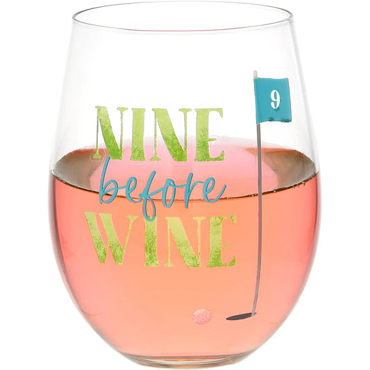 Golf Stemless Wine Glass