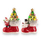 Light Up Santa & Snowman w/Tree in Boot Figurines