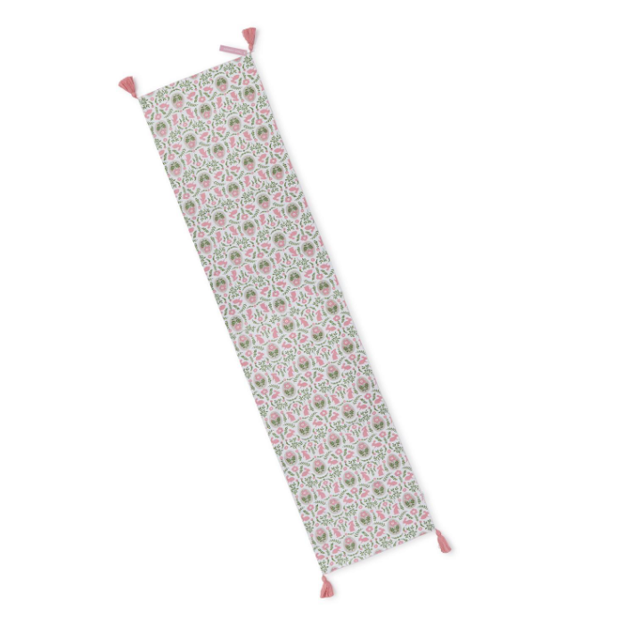 Spring Soiree Table Runner with Tassel Accent - Cotton