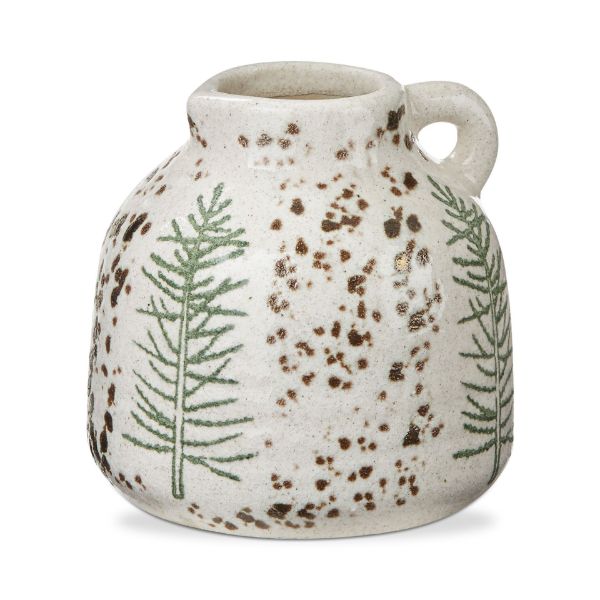 Pine Tree Stoneware Vase