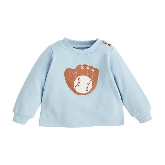 Mudpie Baseball Applique Sweatshirt - Medium