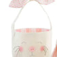 Mud Pie Bunny Canvas Basket