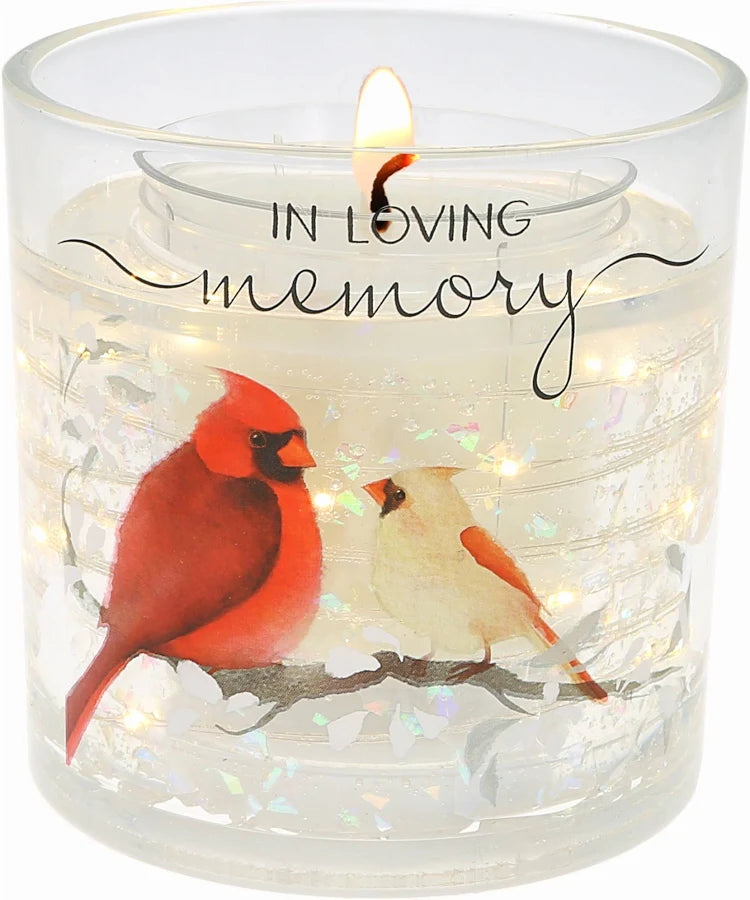 Memory 5 oz Refillable Soy Wax Candle with LED Accents