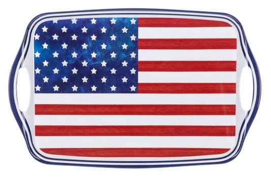 American Flag Melamine Serving Tray