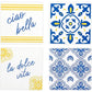 Ciao Bella 4" Ceramic Coasters (Set of 4)