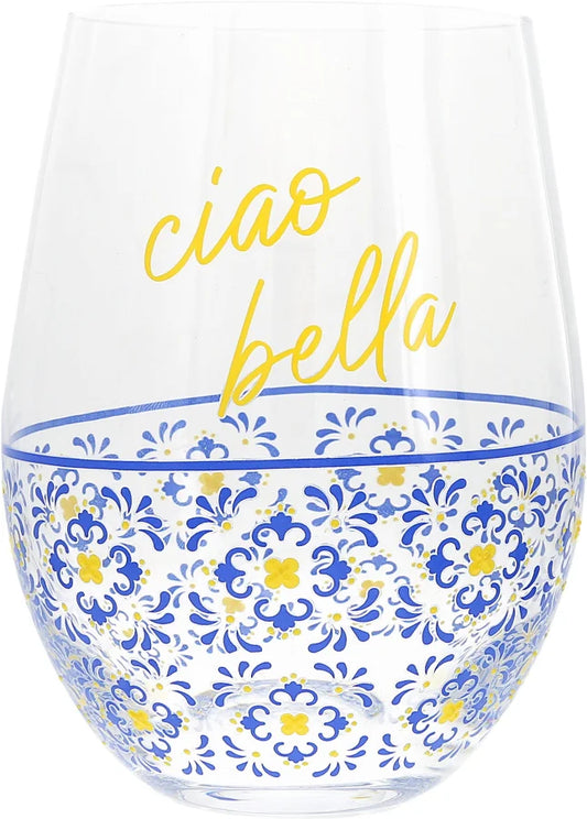 Ciao Bella 18 oz Stemless Wine Glass