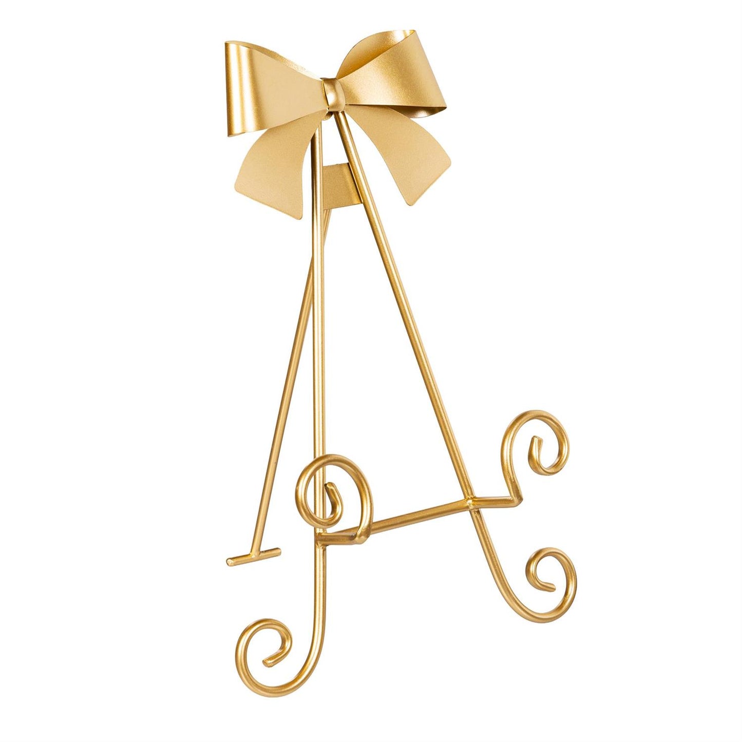 Feels Like the Holidays Hardware, Metal, Easel with Bow, Golden and Red, Asst of 2