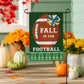 Fall Football Burlap Garden Flag