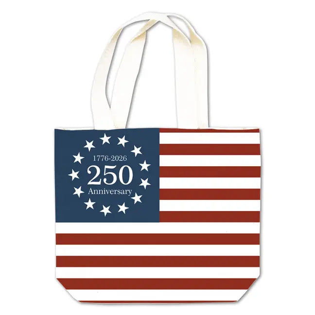 Alice's Cottage Cotton Canvas American Flag Tote Bag