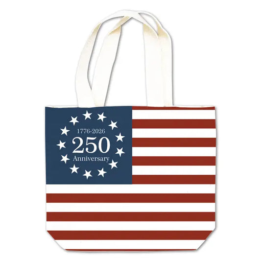 Alice's Cottage Cotton Canvas American Flag Tote Bag