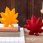 Maple Leaf Flocked Ceramic Table Décor