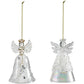 Glass Angel Ornament, 2 Styles (Hangs or Sits)